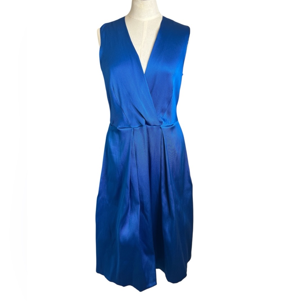 Closet Royal Blue Sleeveless Fit and Flare Midi Dress